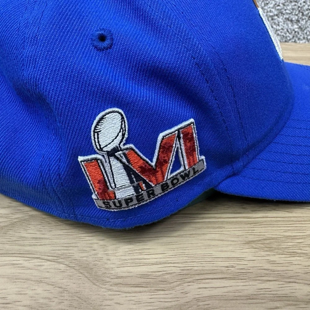 LA Rams Hat Cap Strap Back Blue‎ Super Bowl LVI Patch Adult Unisex NFL Football